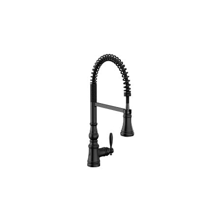 Moen Weymouth One-Handle Kitchen Faucet in Matte Black S73104EWBL